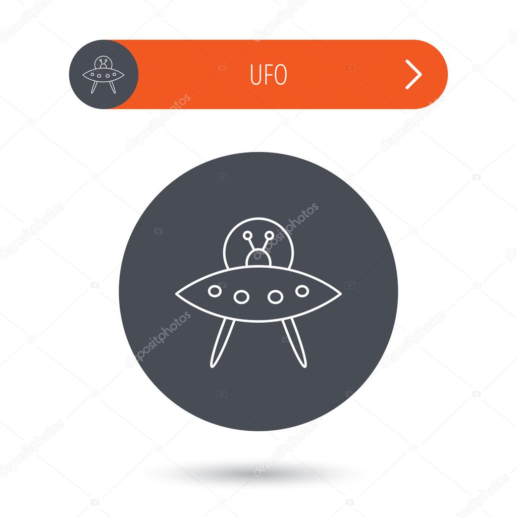 UFO icon. Unknown flying object sign.