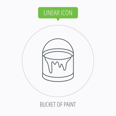 Kova boya simgesi. Resim kutusu işareti.