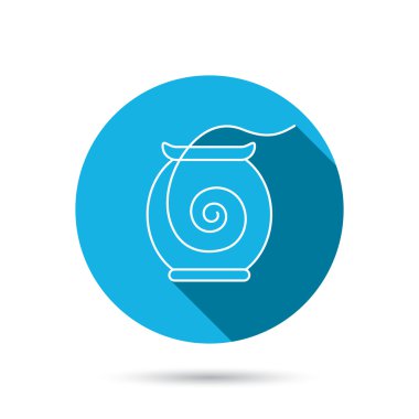 Diş ipi simgesi. Diş işareti Temizleme.