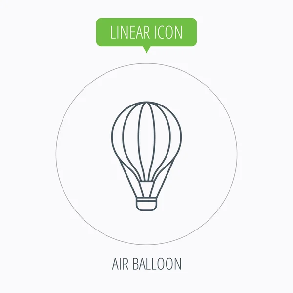 Icono del globo aéreo. Señal de transporte de moscas . — Archivo Imágenes Vectoriales