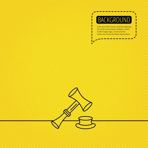 Açık artırma çekiç simgesi. Adalet ve hukuk işareti.