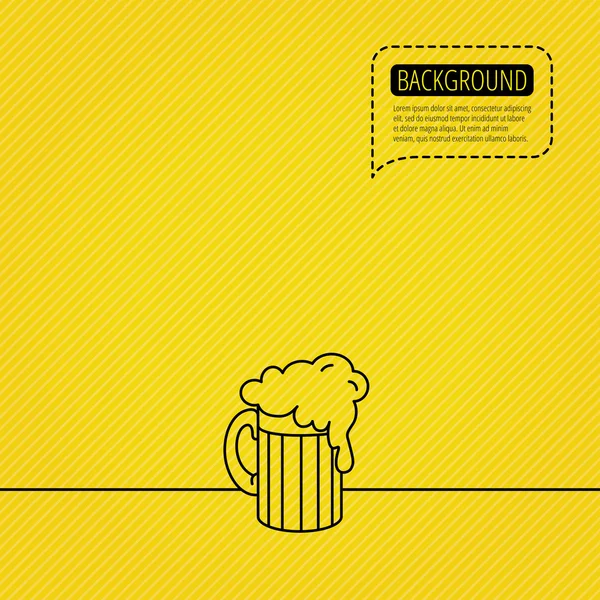 Ikona piwa. Kieliszek alkoholu pić znak. — Wektor stockowy