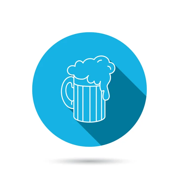 Icône bière. Verre de boisson alcoolisée signe . — Image vectorielle