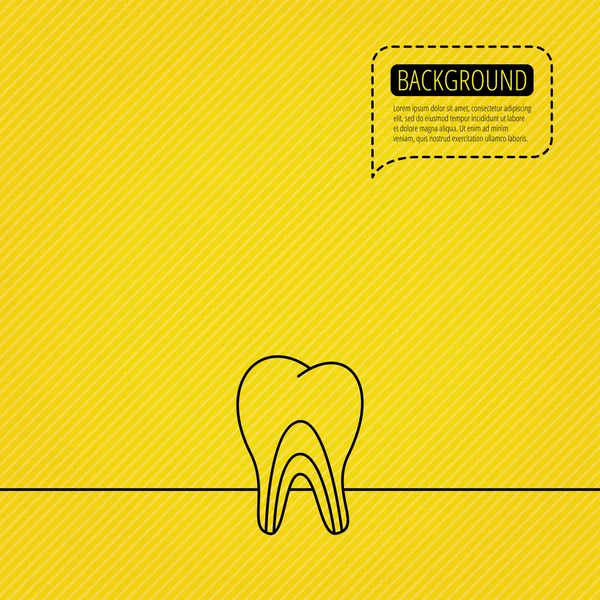 Dentinal tubuli pictogram. Tand geneeskunde teken. — Stockvector