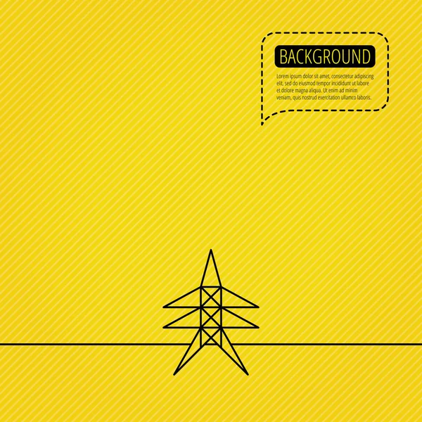 Icono de la estación eléctrica. Signo de torre eléctrica . — Vector de stock