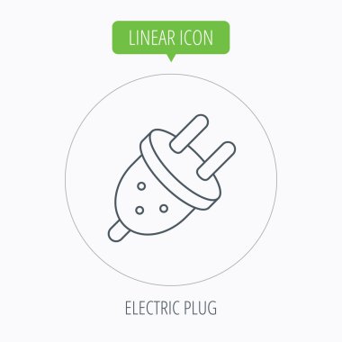 Elektrik fişi simgesi. Avrupa soket işareti.