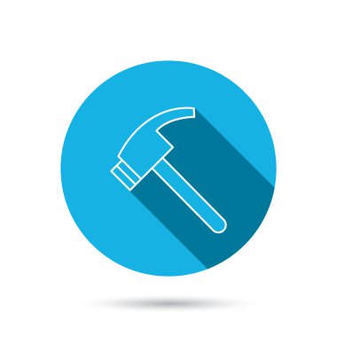 Çekiç simgesi. Onarım veya düzeltme aracı işareti.