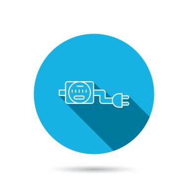 Elektrik sayaç simgesi. Elektrik fiş ile.