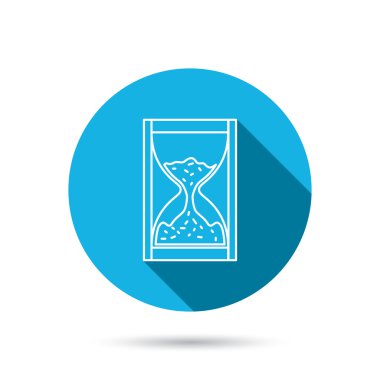 Kum saati simgesi. Kum saati işareti.