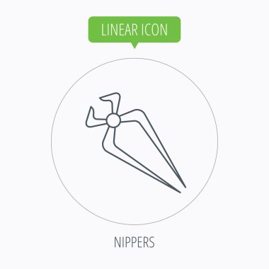 Kerpetenler simgesi. Tamir servis aracı işareti.