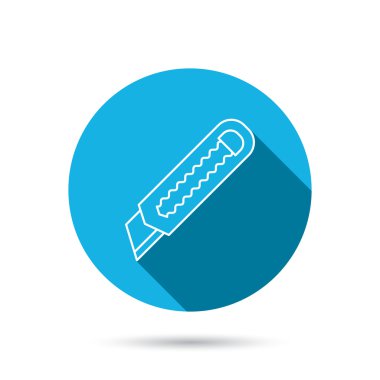 Kağıt bıçak simgesi. Kesici alet işareti.