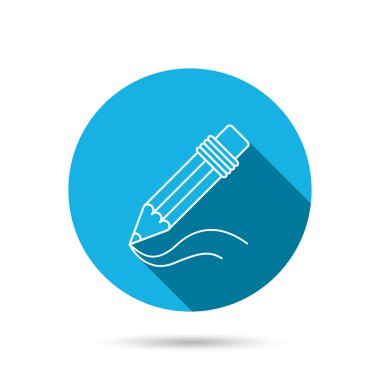 Kurşun kalem simgesini. Çizim aracı işareti.