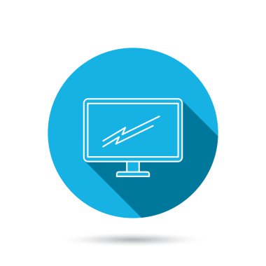 PC monitör simgesini. LED Tv işareti.