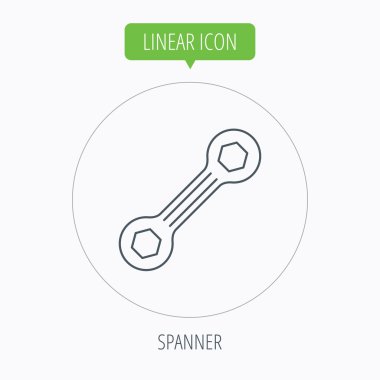 Anahtar aracı simgesini. Tamir servisi işareti.