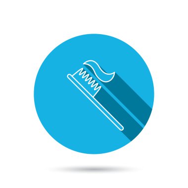 Diş fırçası simgesi. Diş macunu işareti.