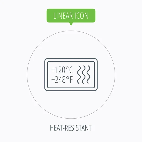 Icono resistente al calor. Microondas, lavavajillas info . — Vector de stock