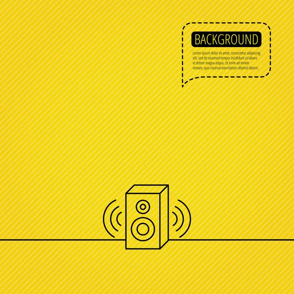 Ses simgesi. Müzik hoparlör işareti.