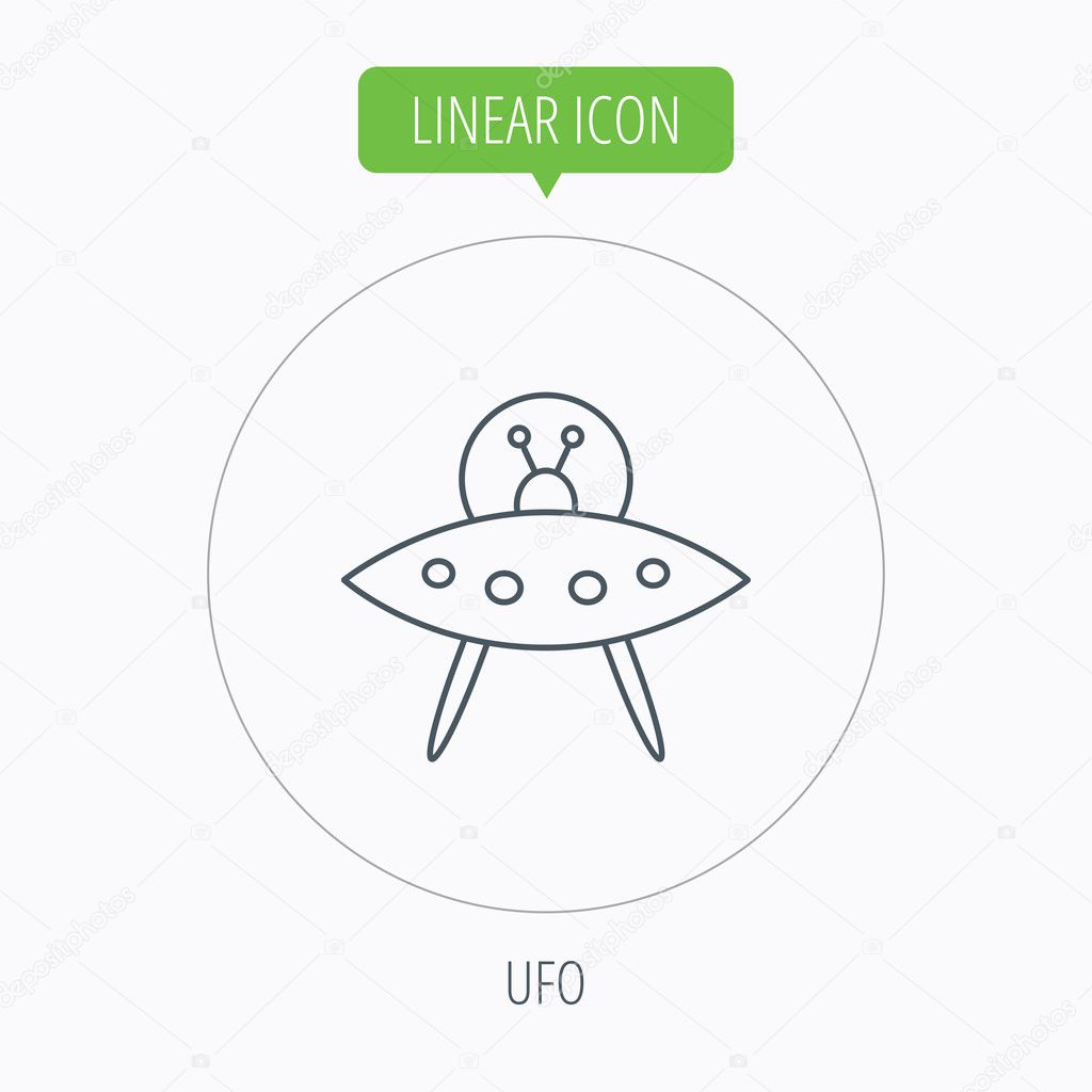 UFO icon. Unknown flying object sign.
