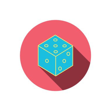 Zar simgesi. Casino oyun aracı işareti.