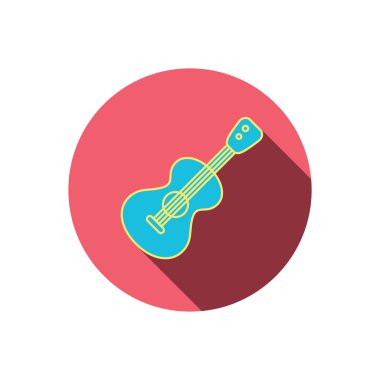 Gitar simgesi. Müzik aleti işareti.