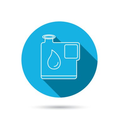 Bidon simgesi. Damla işaretiyle benzin yakıt olabilir.