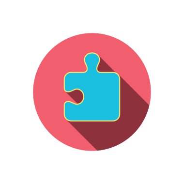 Bulmaca simgesi. Jigsaw mantıksal oyun işareti.