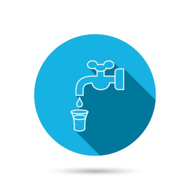 Su simge kaydetmek. Damla işaretiyle vinç.