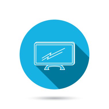 LCD tv simgesi. Monitör oturum açtı.