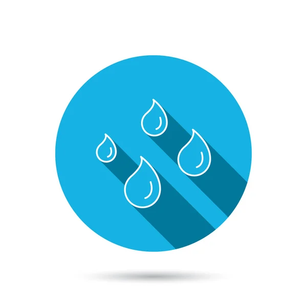 Krople wody ikona. Deszcz lub mycia znak. — Wektor stockowy