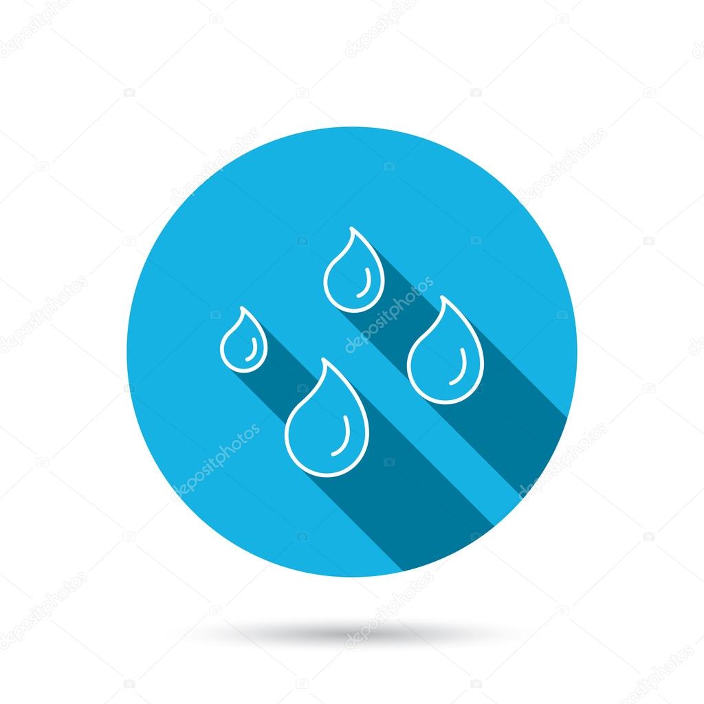 Water drops icon. Rain or washing sign.
