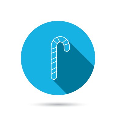 Şeker kamışı simgesi. Tatlı şeker lolipop işareti.