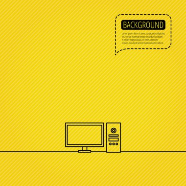 Bilgisayar Pc kutsal kişilerin resmi. Geniş ekran görüntü işareti.