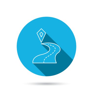 Hedef işaretçi simgesi. Yol konumu işaret.