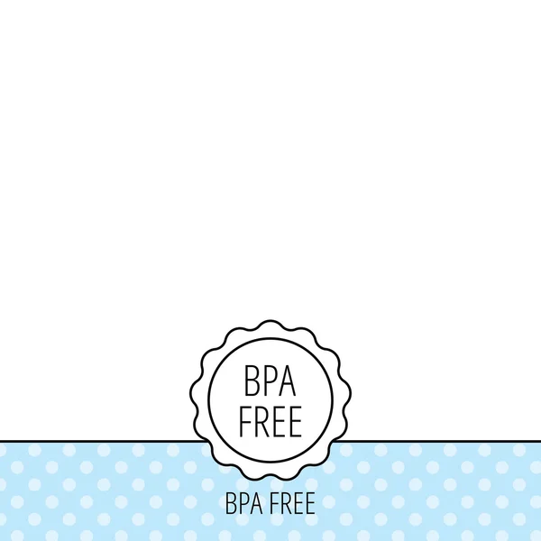 BPA free icon. Bisphenol plastic sign. — Stock Vector