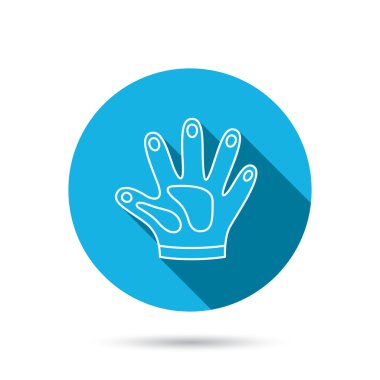 İnşaat eldiven simgesi. Tekstil koruma.