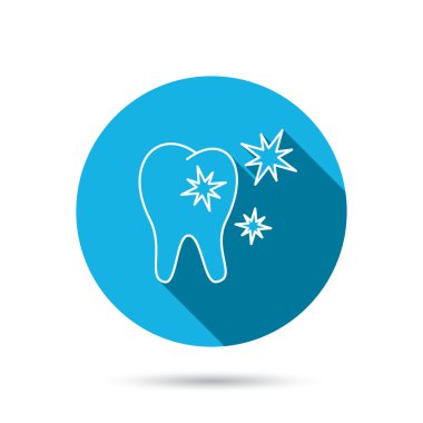 Sağlıklı diş simgesi. Diş koruma işareti.