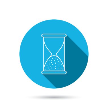 Kum saati simgesi. Kum saati işareti.