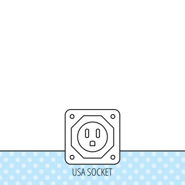 ABD soket simgesi. Elektrik güç adaptörü.