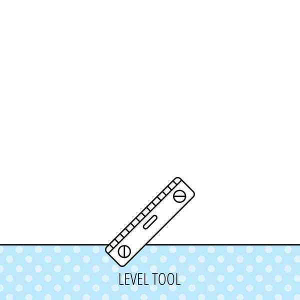 Level tool icon. Horizontal measurement sign. — Stock Vector