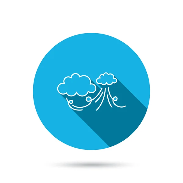 Wind icon. Cloud with storm sign. — Stock Vector