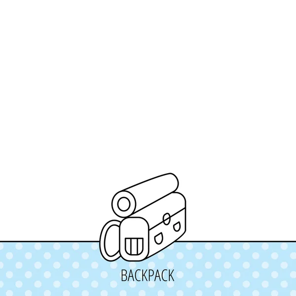 Ryggsäck-ikonen. Resa utrustning tecken. — Stock vektor