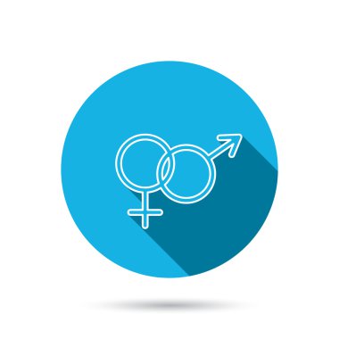 Erkek ve dişi simgesi. Geleneksel cinsellik işareti