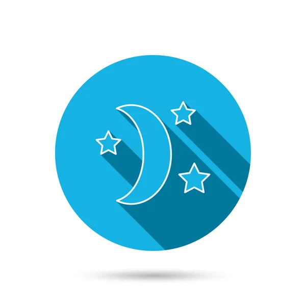 Icône nuit ou sommeil. Lune et étoiles signe . — Image vectorielle