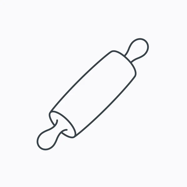 Rolling pin pictogram. Keuken bakker roller teken. — Stockvector