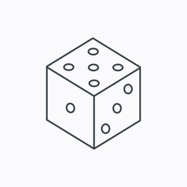 Zar simgesi. Casino oyun aracı işareti.