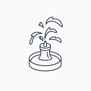 Çeşme simgesi. Park işaret içinde su.