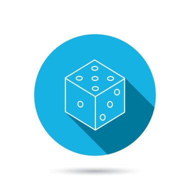 Zar simgesi. Casino oyun aracı işareti.