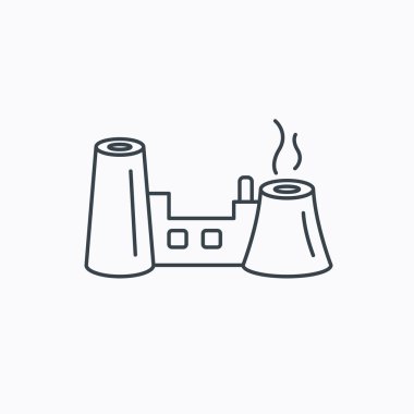 Fabrika simgesi. Endüstriyel Bina oturum.