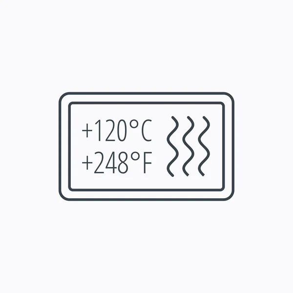 Heat resistant icon. Microwave, dishwasher info. — Stock Vector