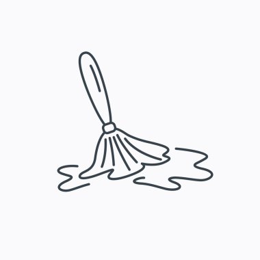 Islak temizlik simgesi. Temizlik kat aracı işareti.